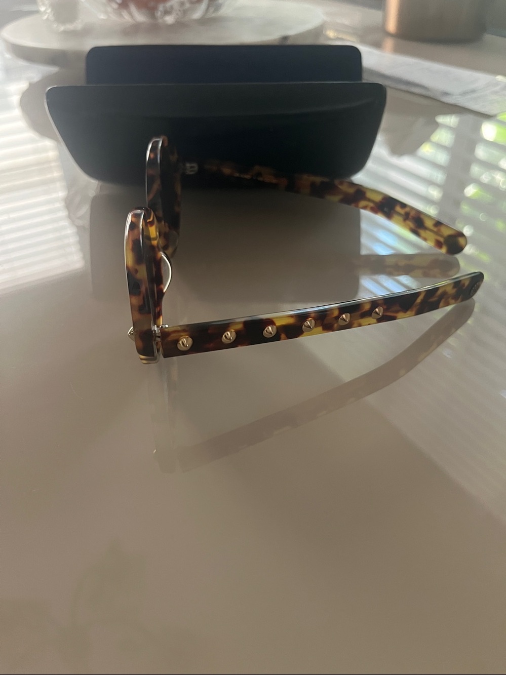 Rebecca Minkoff Tortoiseshell Round Sunglasses - Brown/Black - Picture 7 of 7